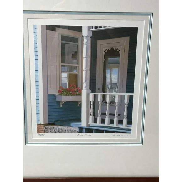 Edward Gordon "The Porch" 27x30 Limited Edition Lithograph - Picture 2 of 5